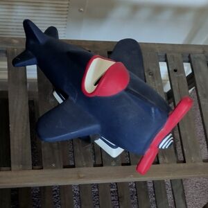 Kids Toy Airplane Moneybox - Navy and Red